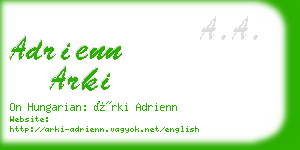 adrienn arki business card